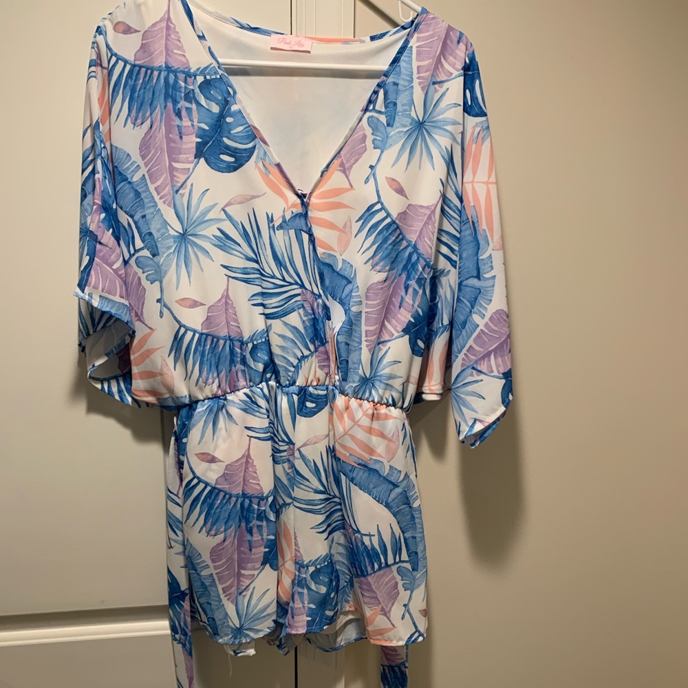 Pink Lily Romper
